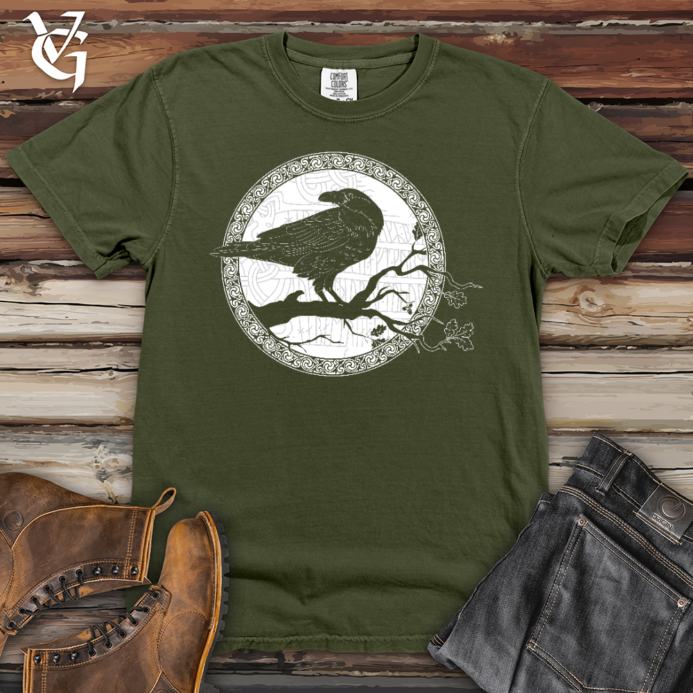 Viking Goods White Winter Raven Heavy Cotton Comfort Colors Tee Moss / L