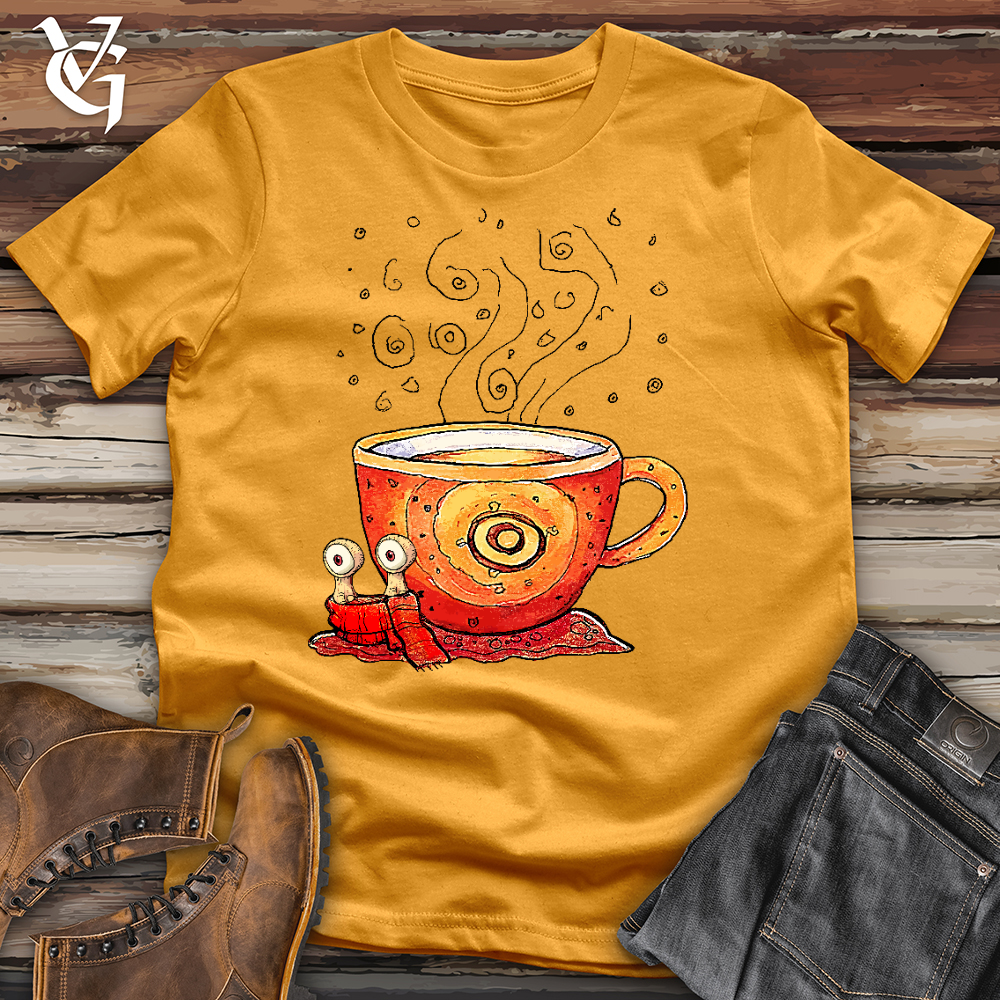 Viking Goods Coffee Snail Cotton Tee Mustard / L