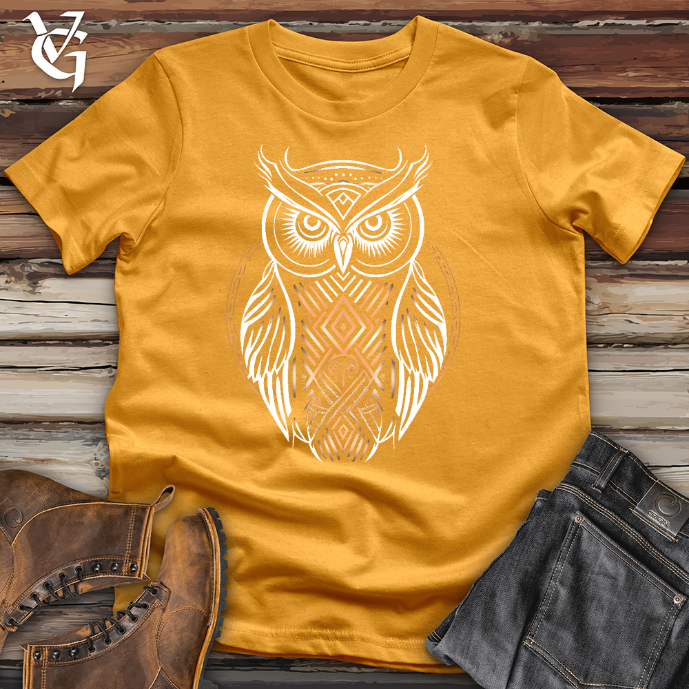 Viking Goods Curious Owl Cotton Tee Mustard / L