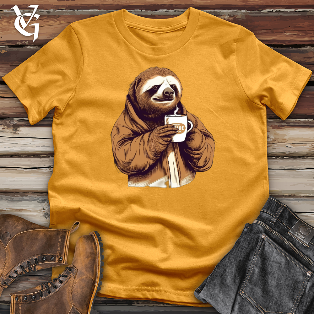 Viking Goods Dude Sloth Cotton Tee Mustard / L