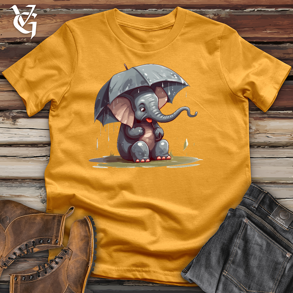 Viking Goods Elephant In a Deluge Cotton Tee Mustard / L