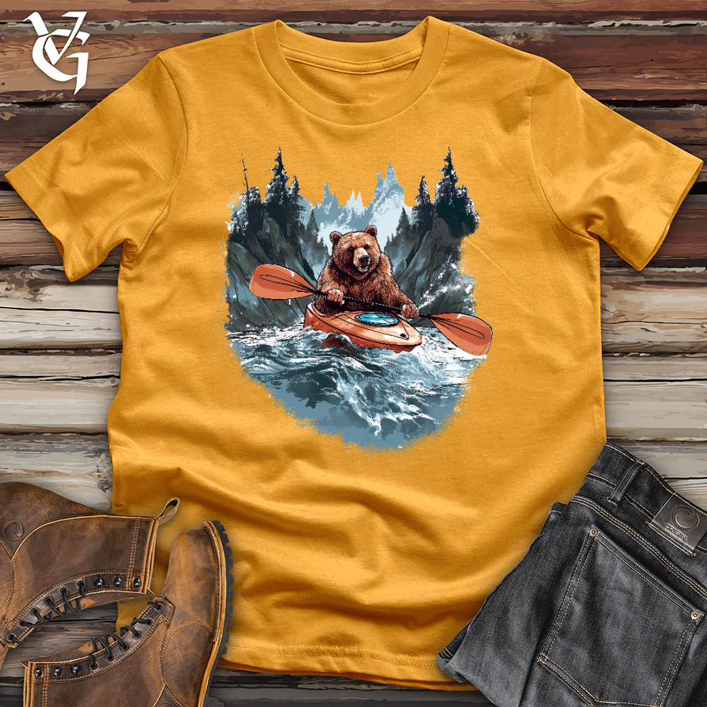 Viking Goods Kayaking Bear Cotton Tee Mustard / L