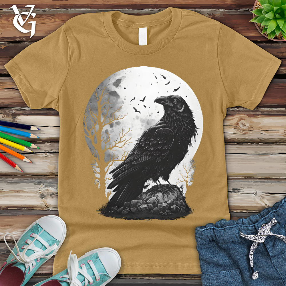 Viking Goods Midnight Raven Perch Youth Tee Mustard / L