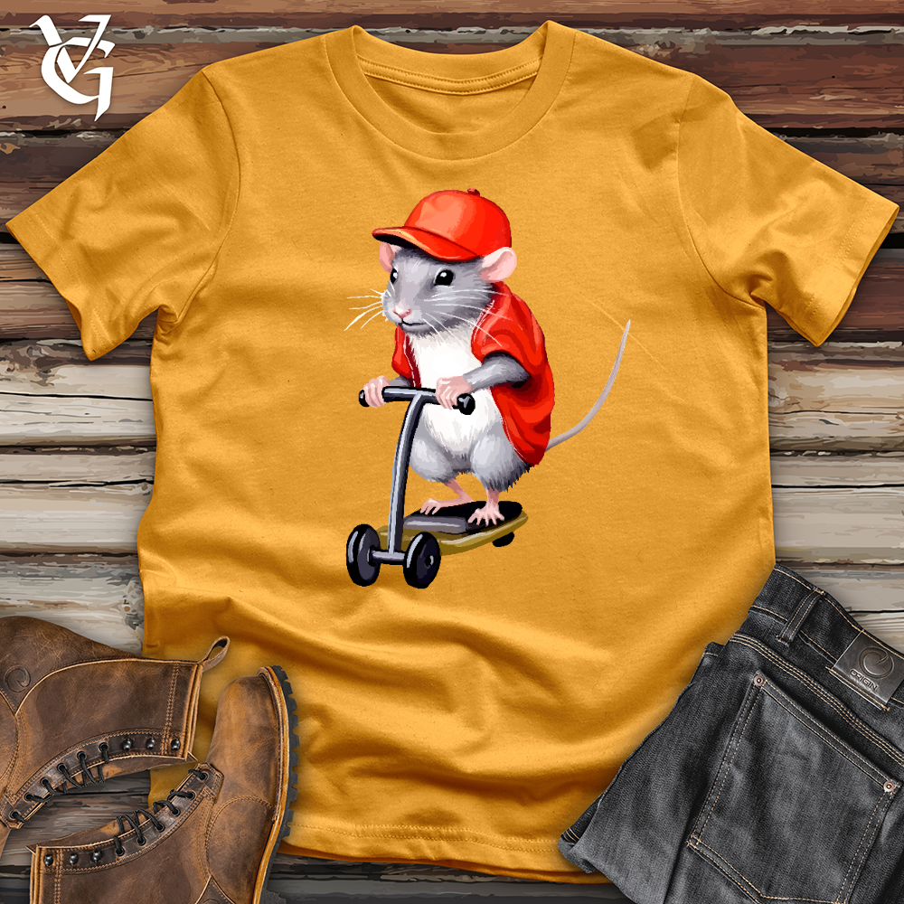 Viking Goods Mouse Scoot Cotton Tee Mustard / L