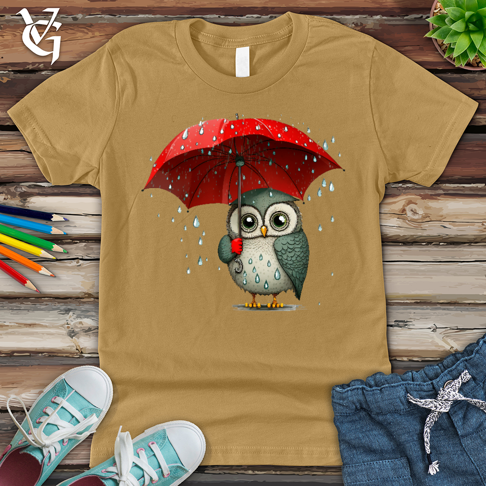 Viking Goods Owl in the Rain Youth Tee Mustard / L