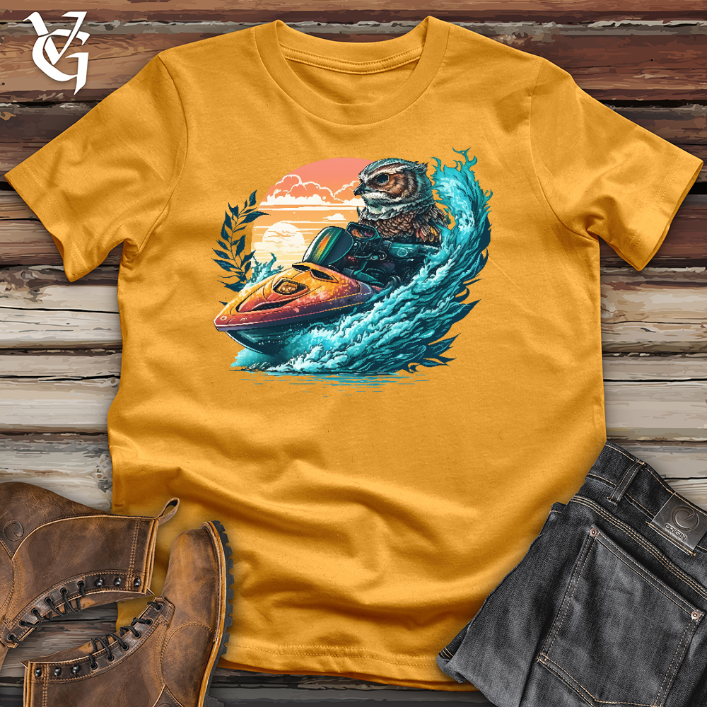 Viking Goods Owl Jet Ski Cotton Tee Mustard / L