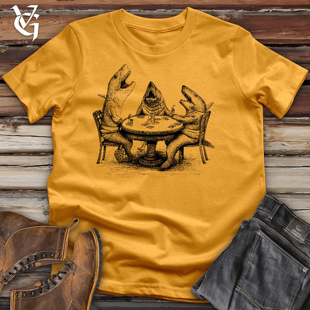 Viking Goods Poker Sharks Cotton Tee Mustard / L