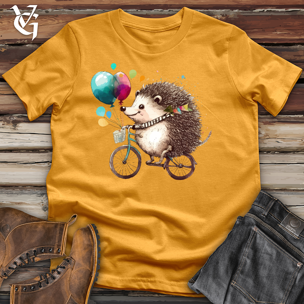 Viking Goods Porcupine Cyclist Cotton Tee Mustard / L