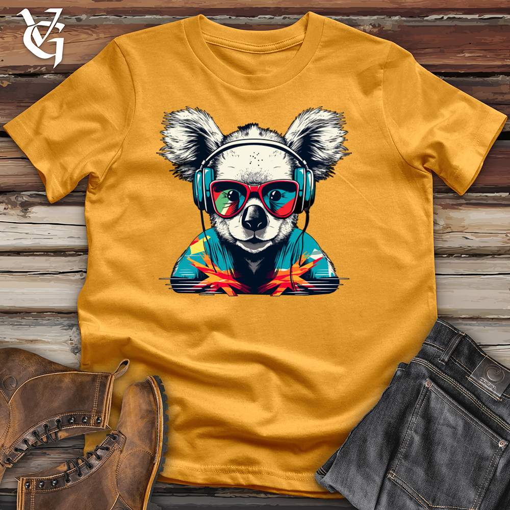 Viking Goods Retro Beatmaster Koala Cotton Tee Mustard / L