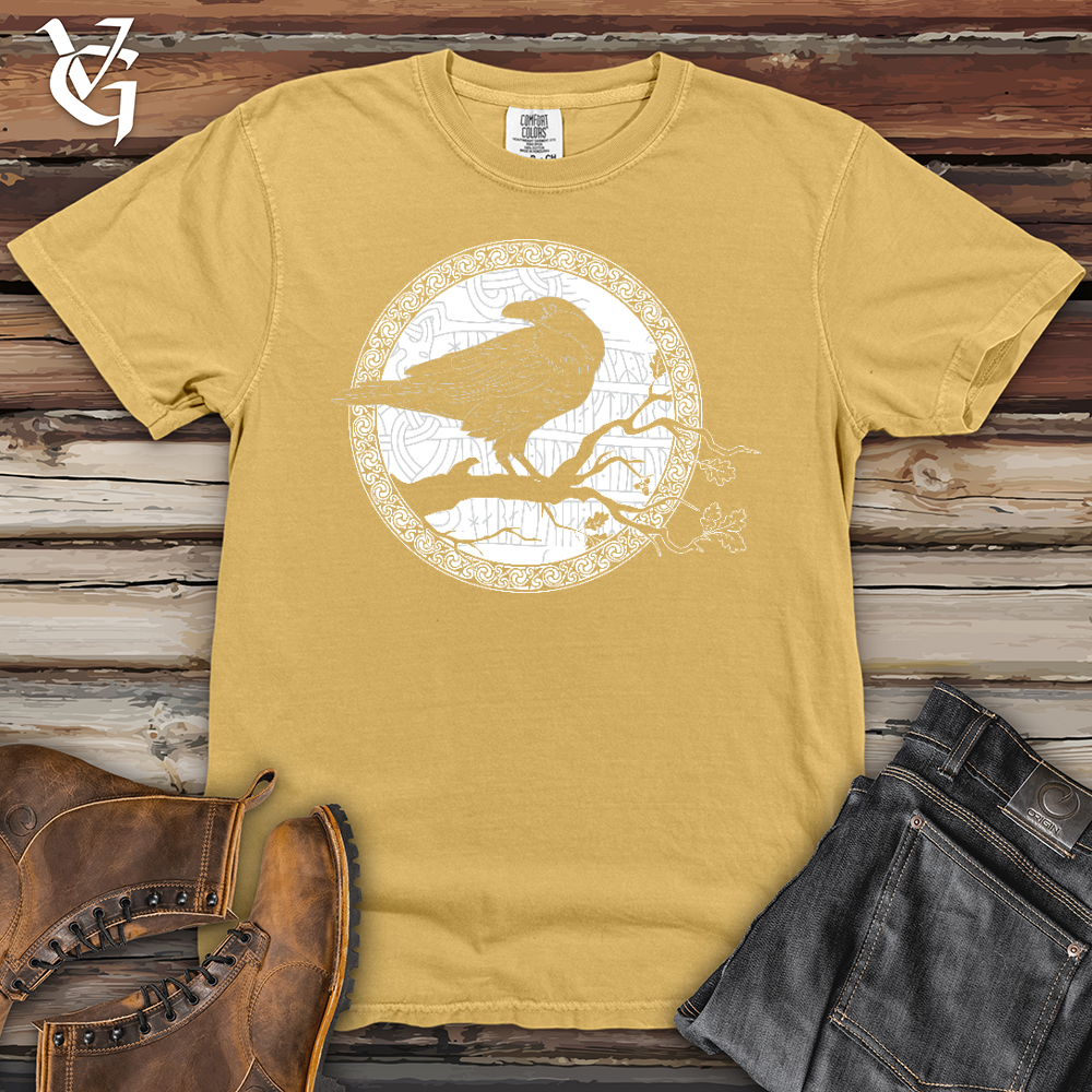 Viking Goods White Winter Raven Heavy Cotton Comfort Colors Tee Mustard / L