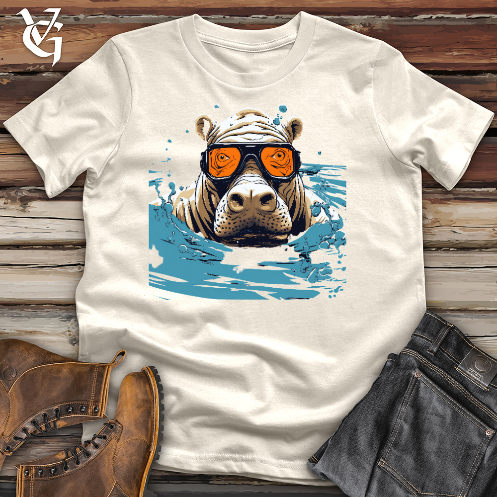 Viking Goods Chillin Hippo Cotton Tee Natural / L