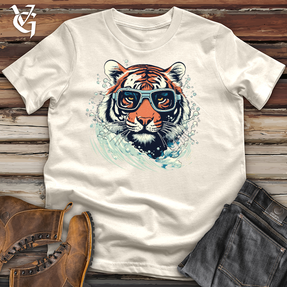 Viking Goods Swimming Tiger Cotton Tee Natural / L