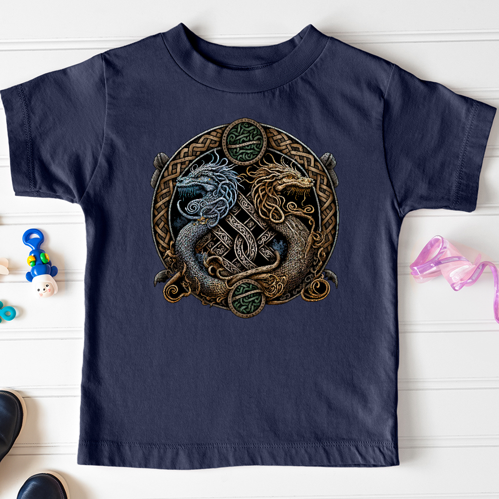 Viking Goods Two Dragons Toddler Tee Navy / 2T
