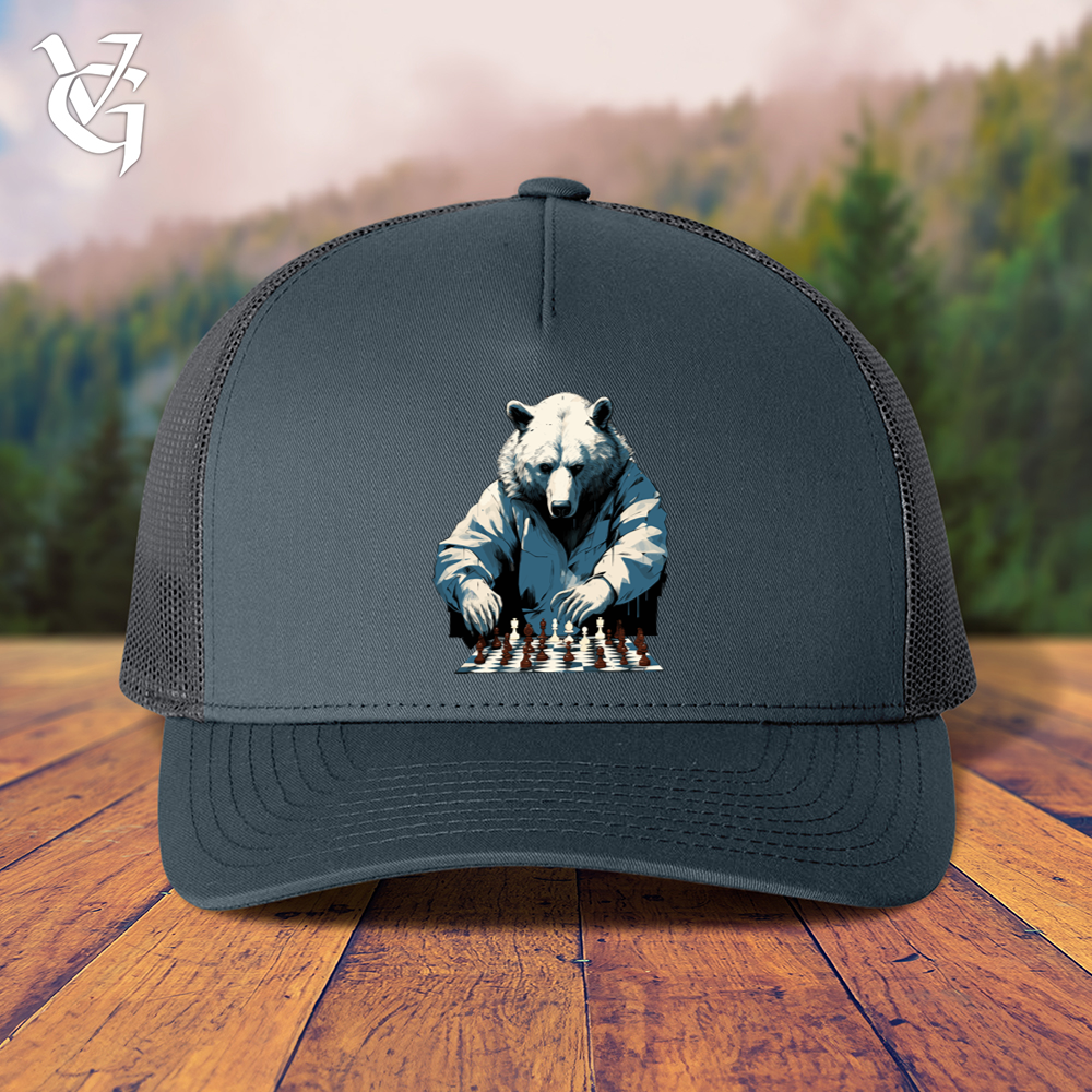 Viking Goods Bear Chess Master Trucker Cap Navy
