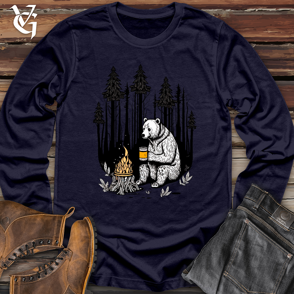 Viking Goods Bear Happy Hour Long Sleeve Navy / L