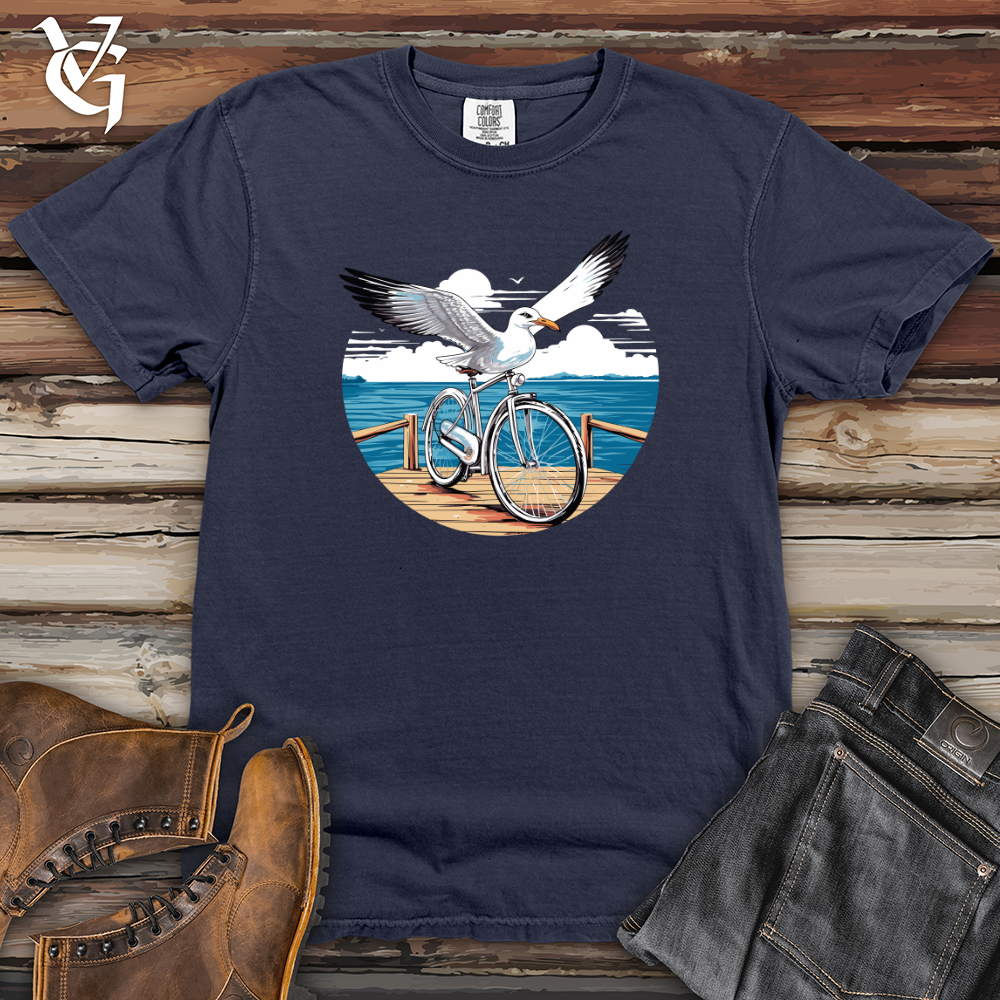 Viking Goods Boardwalk Cruiser Sea Gull Ride 01 Heavy Cotton Comfort Colors Tee Navy / L