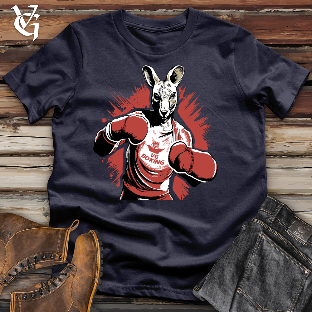 Viking Goods Boxing Kangaroo Cotton Tee Navy / L
