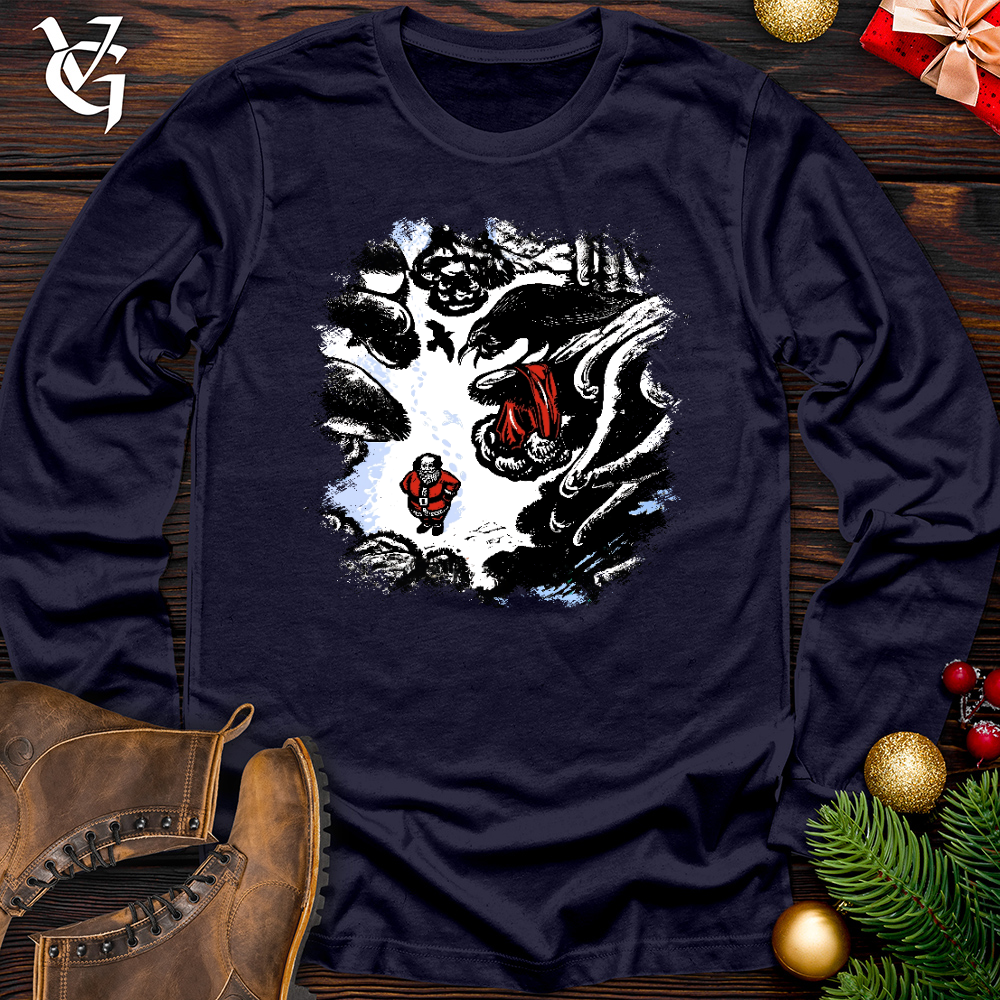 Viking Goods Christmas Raven Thief Long Sleeve Navy / L