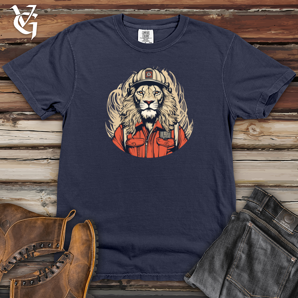 Viking Goods Courageous Mane Guardian Heavy Cotton Comfort Colors Tee Navy / L
