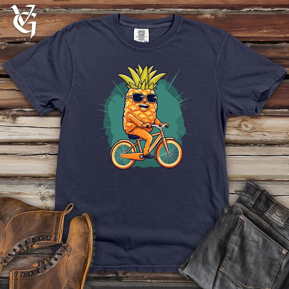 Viking Goods Cycling Pineapple Heavy Cotton Comfort Colors Tee Navy / L