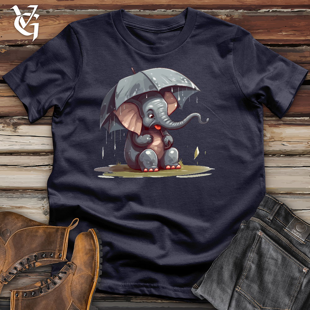 Viking Goods Elephant In a Deluge Cotton Tee Navy / L