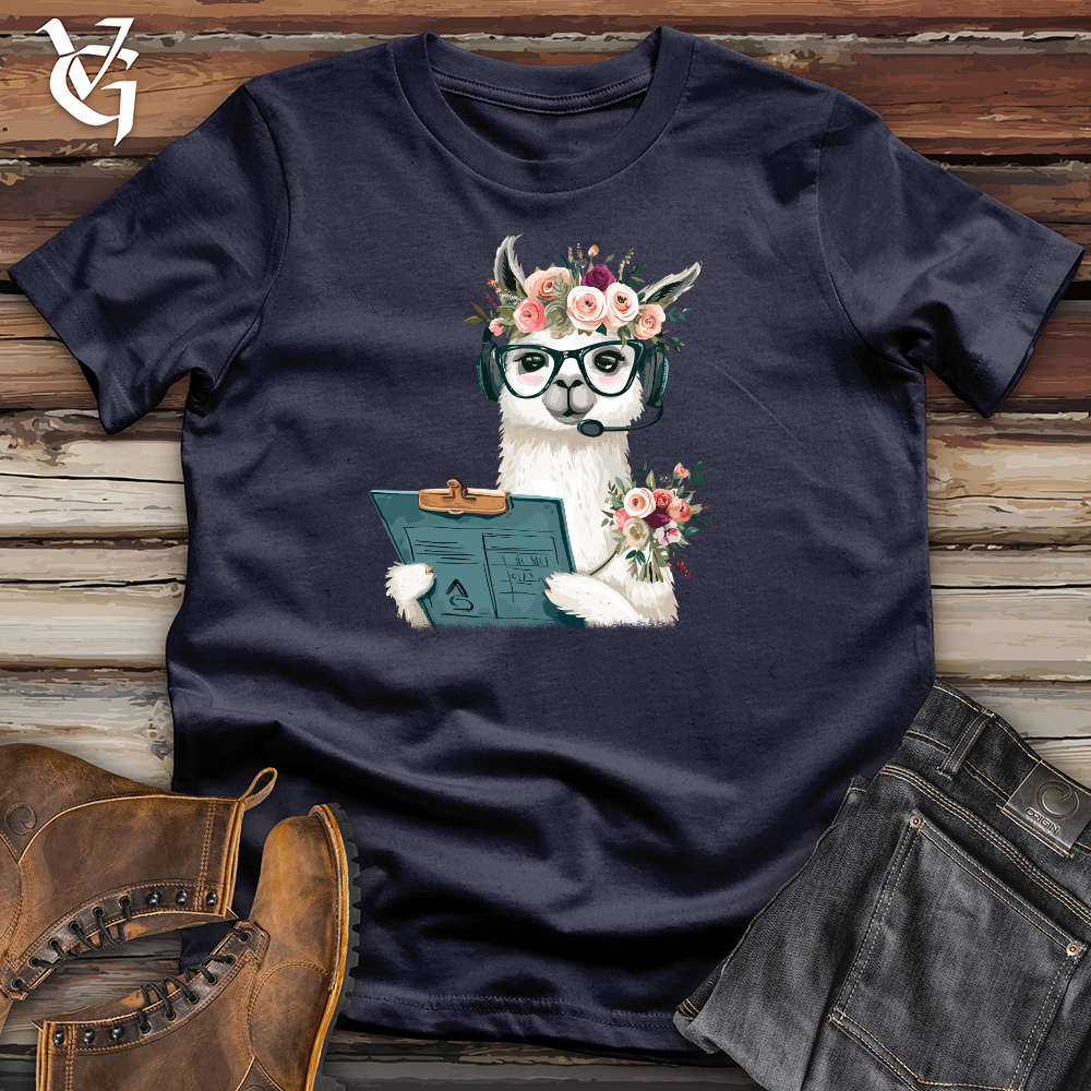 Viking Goods Floral Wedding Director Cotton Tee Navy / L