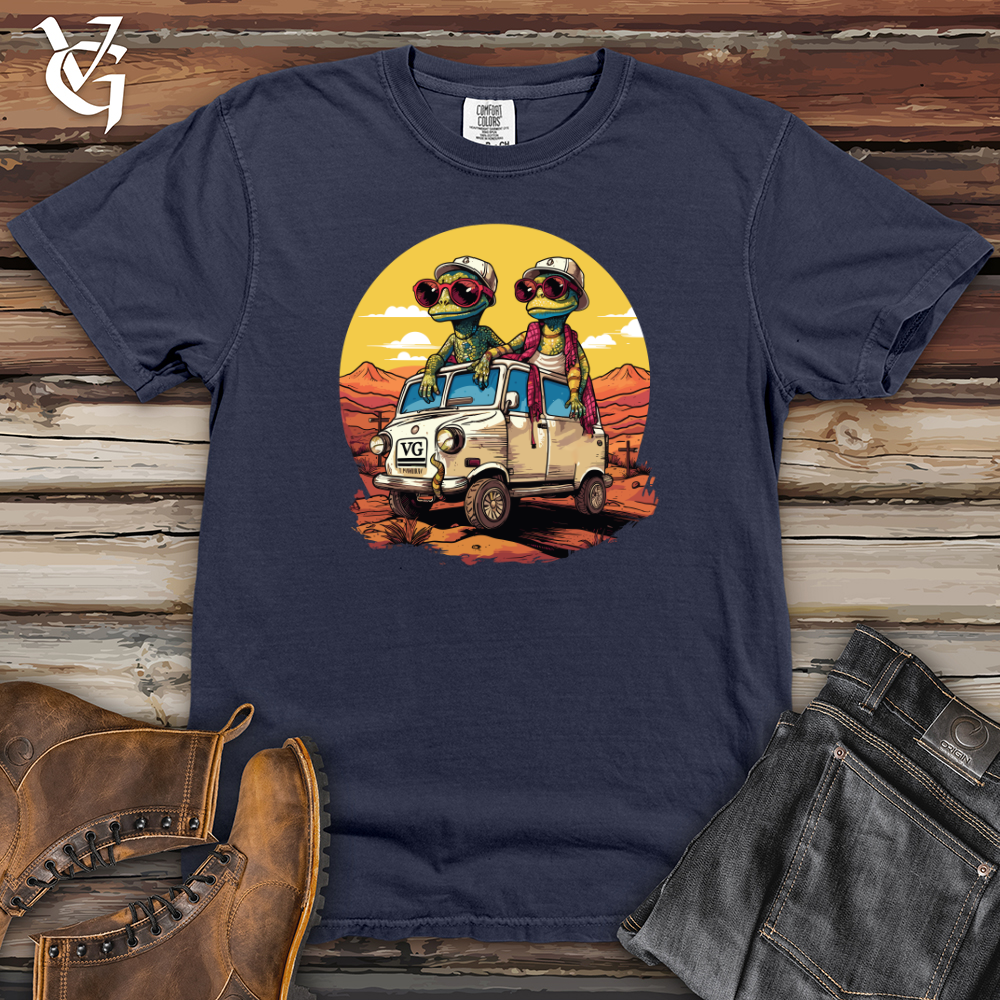 Viking Goods Geckos Roadtrip Adventure Heavy Cotton Comfort Colors Tee Navy / L