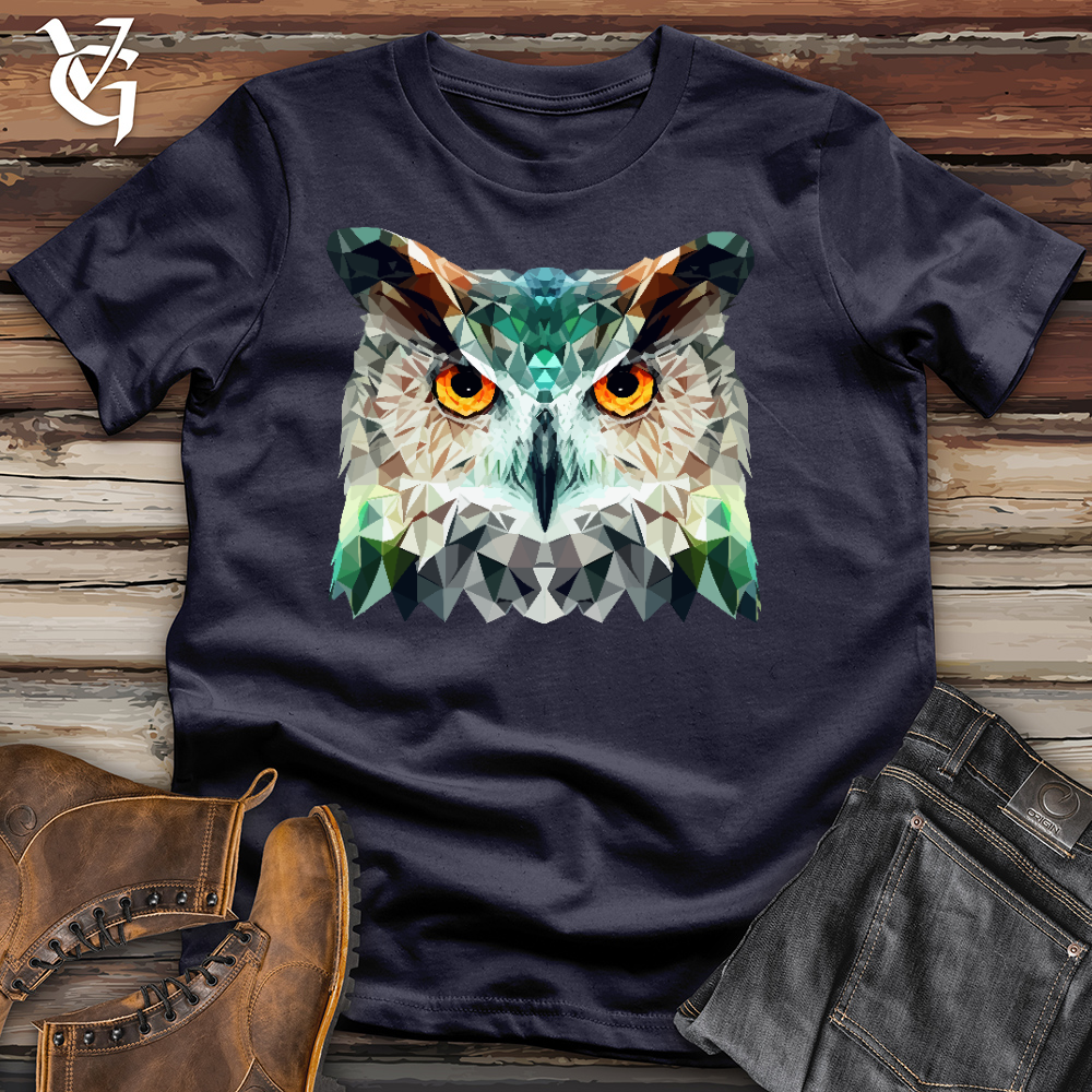 Viking Goods Geometric Owl Head Cotton Tee Navy / L