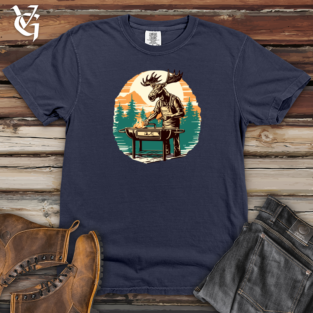 Viking Goods Grilling Bullwinkle Heavy Cotton Comfort Colors Tee Navy / L