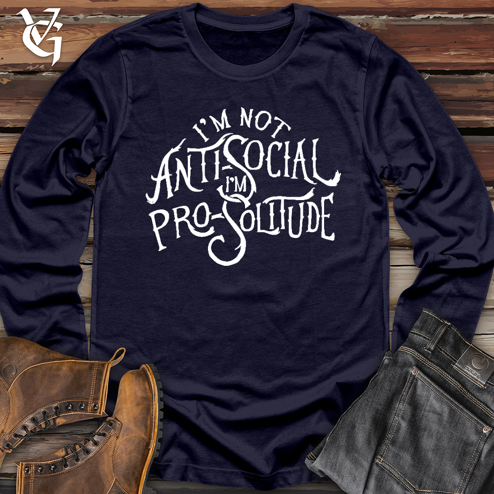 Viking Goods I'm Not AntiSocial Long Sleeve Navy / L