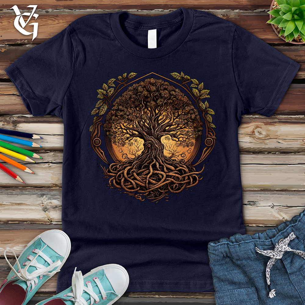 Viking Goods Illuminated Tree Youth Tee Navy / L