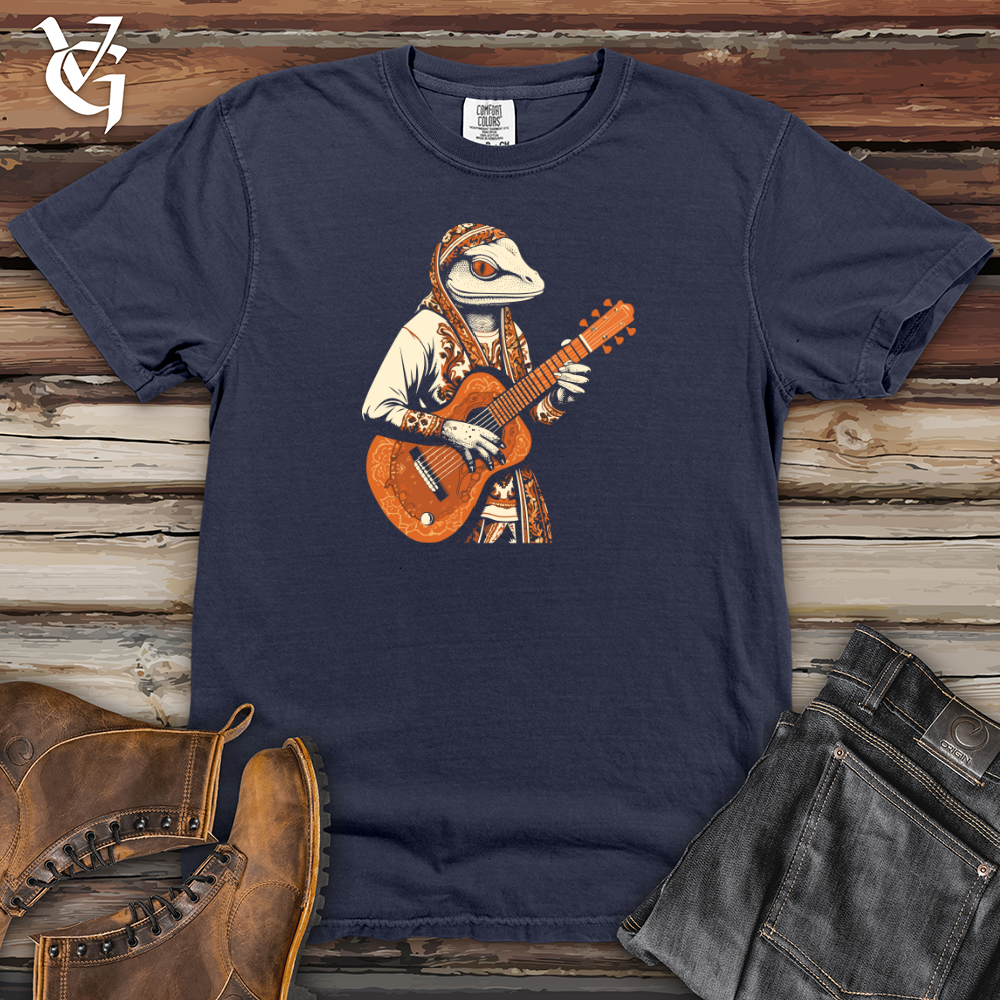 Viking Goods Lizard Desert Guitar Heavy Cotton Comfort Colors Tee Navy / L