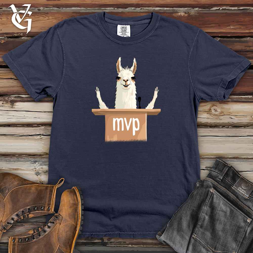 Viking Goods Llama Motivational Speech Heavy Cotton Comfort Colors Tee Navy / L