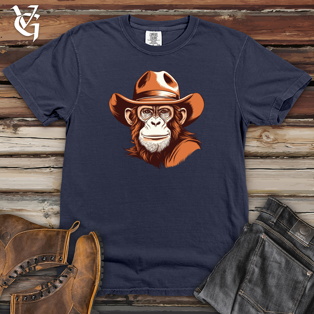 Viking Goods Monkey Outlaw Cowboy Heavy Cotton Comfort Colors Tee Navy / L