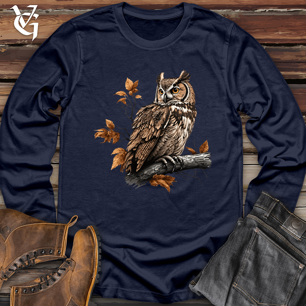Viking Goods Owl Brunch Softstyle Long Sleeve Navy / L