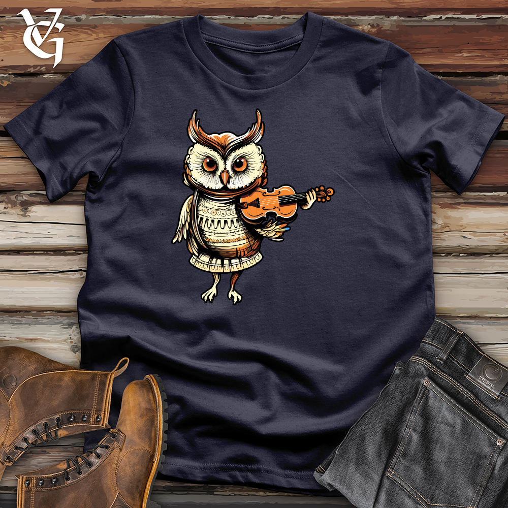 Viking Goods Owl Violinist Nocturne Cotton Tee Navy / L