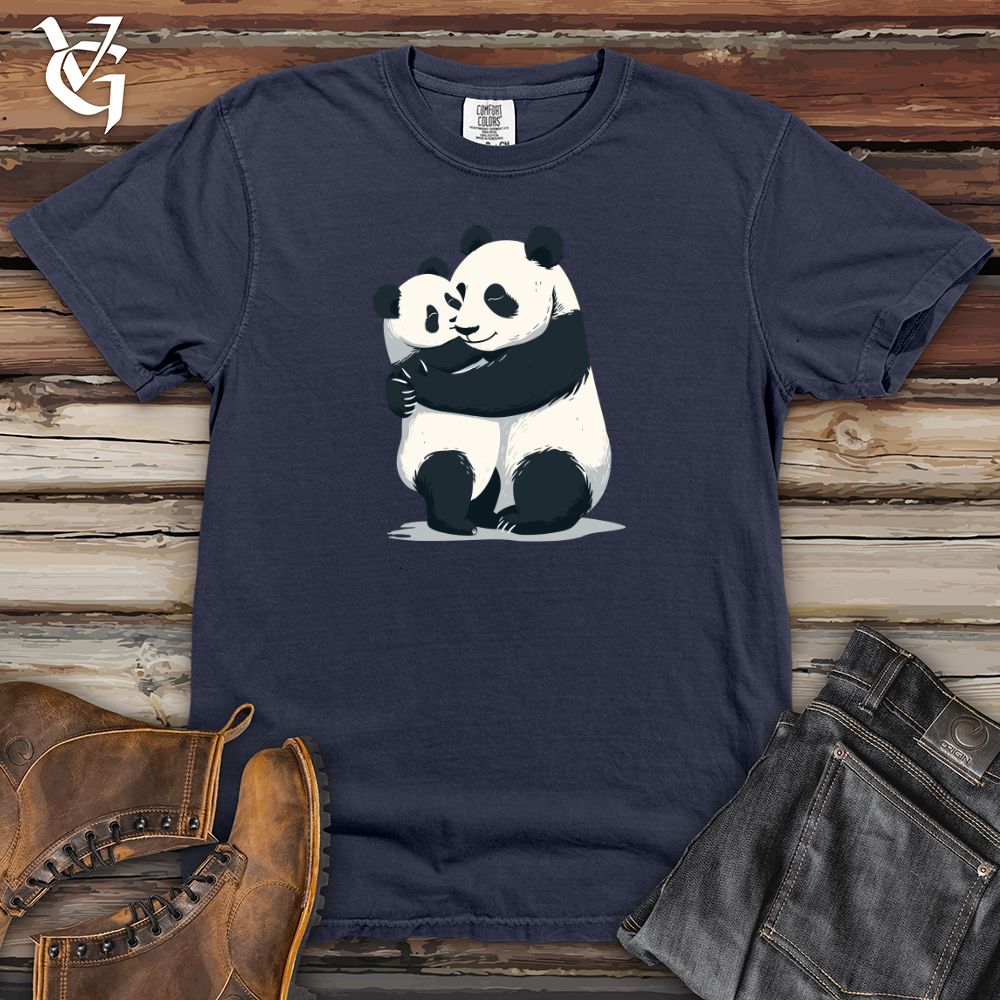 Viking Goods Panda Cuddle Embrace Heavy Cotton Comfort Colors Tee Navy / L