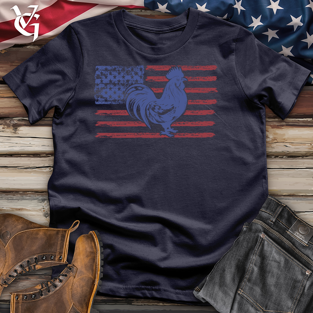 Viking Goods Patriotic Chick Cotton Tee Navy / L