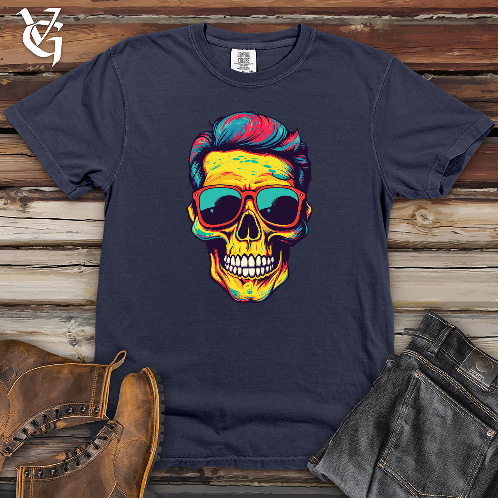 Viking Goods Pop Skull Revival Heavy Cotton Comfort Colors Tee Navy / L