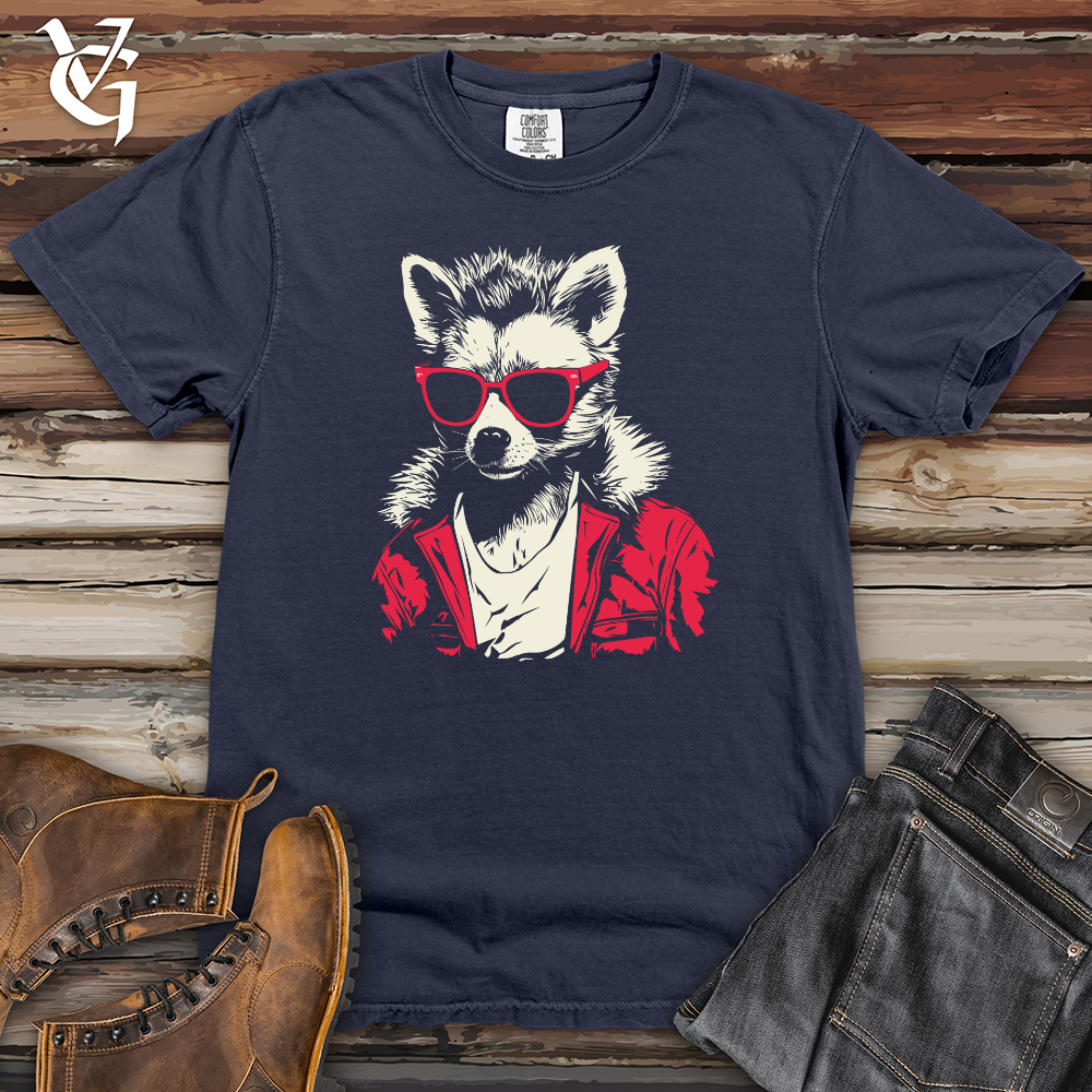 Viking Goods Raccoon Retro Heavy Cotton Comfort Colors Tee Navy / L