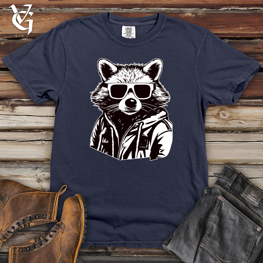 Viking Goods Retro Bandit Raccoon Heavy Cotton Comfort Colors Tee Navy / L