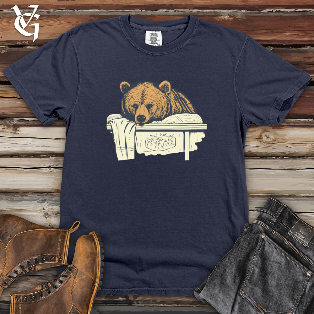 Viking Goods Retro Bedtime Bear Heavy Cotton Comfort Colors Tee Navy / L