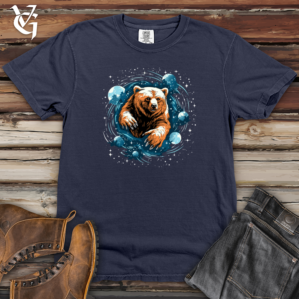 Viking Goods Retro Cosmic Flight Bear Heavy Cotton Comfort Colors Tee Navy / L