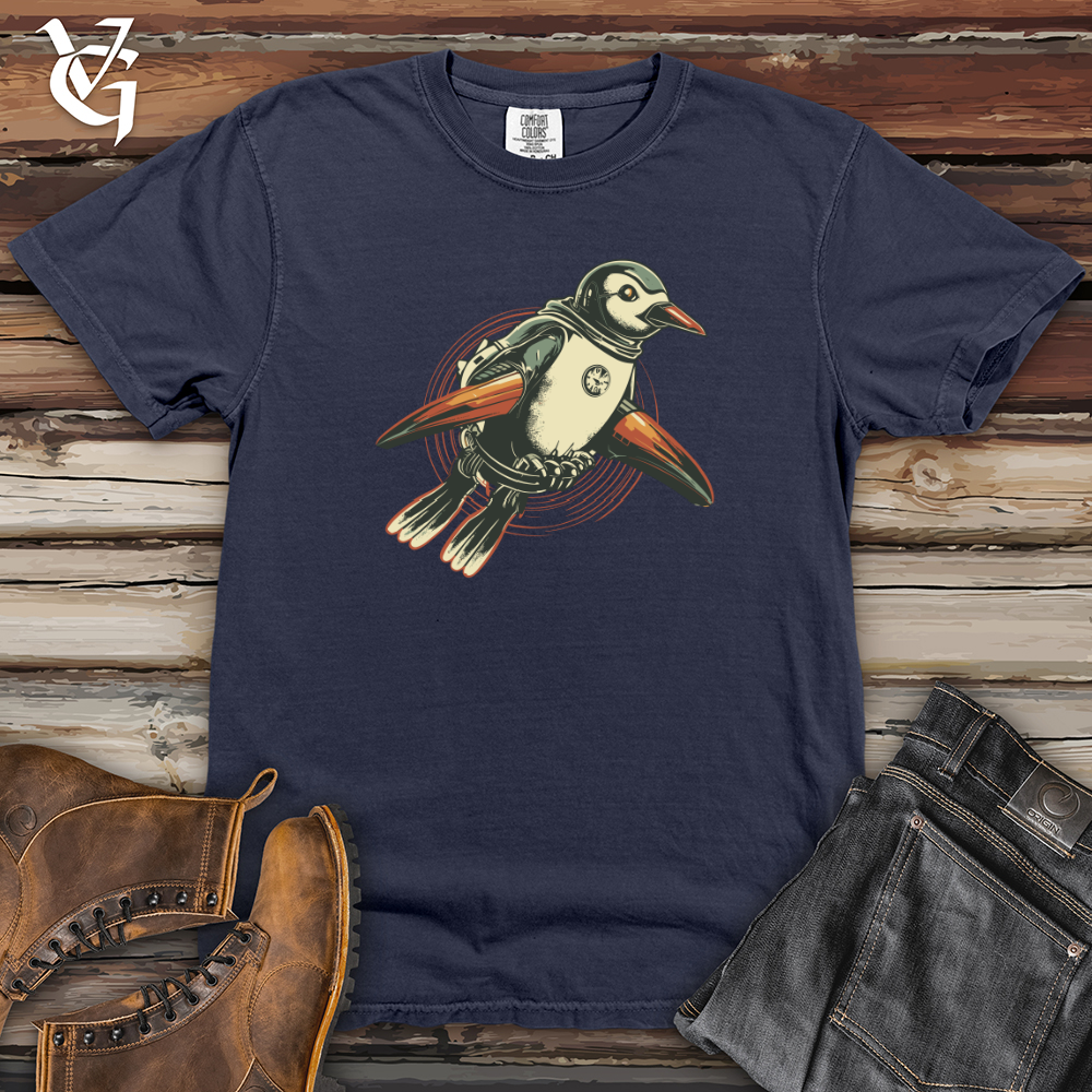 Viking Goods Retro Jetpack Penguin Heavy Cotton Comfort Colors Tee Navy / L