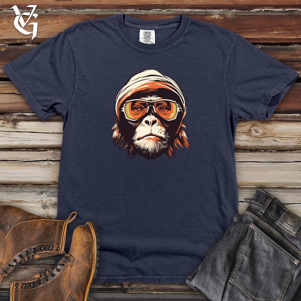 Viking Goods Retro Rebel Monkey Heavy Cotton Comfort Colors Tee Navy / L