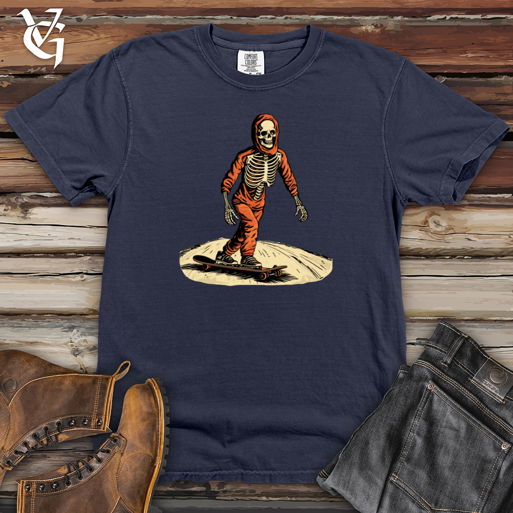 Viking Goods Retro Shred Skeleton Heavy Cotton Comfort Colors Tee Navy / L