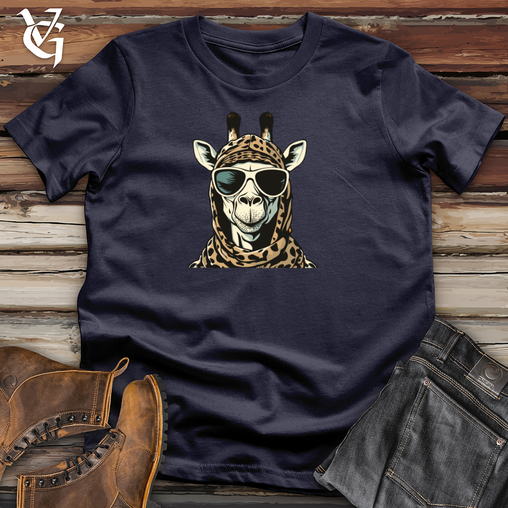 Viking Goods Retro Ski Masked Giraffe Cotton Tee Navy / L