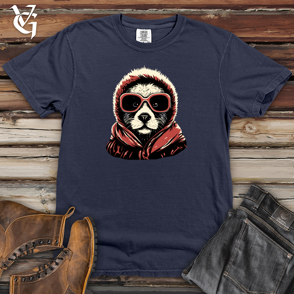 Viking Goods Retro Ski Masked Panda Heavy Cotton Comfort Colors Tee Navy / L
