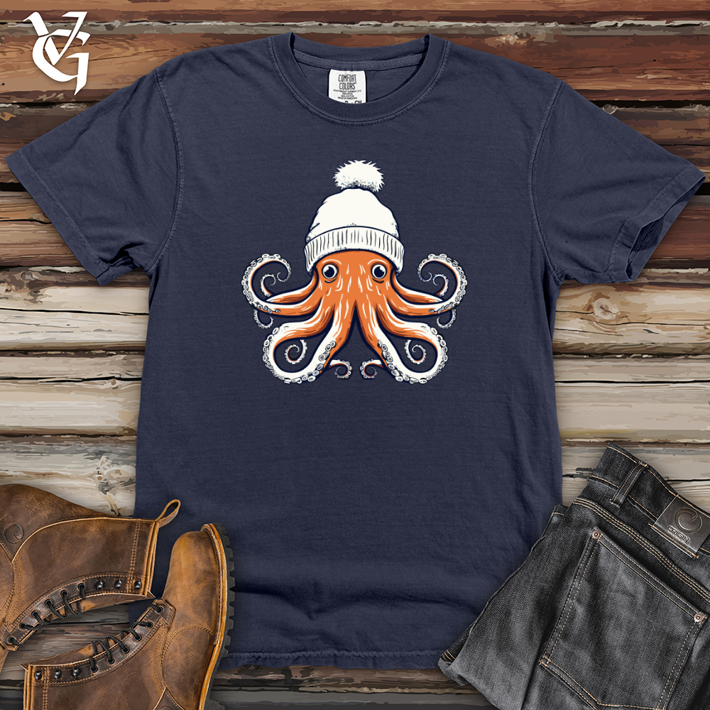 Viking Goods Retro SnowCap Octo Heavy Cotton Comfort Colors Tee Navy / L