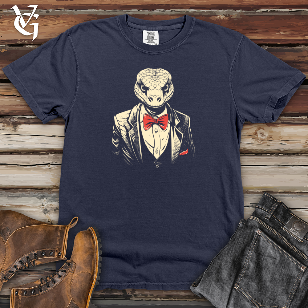 Viking Goods Retro Tuxedo Snake Heavy Cotton Comfort Colors Tee Navy / L